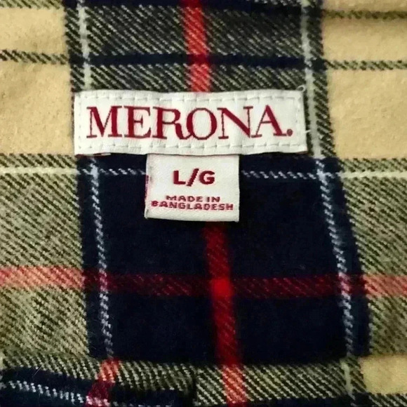 Merona Flannel Shirt Plaid Size Large - Picture 6 of 6